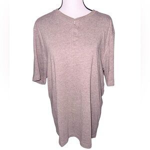 Weatherproof Vintage Cappuccino Henley Short Sleeve Size XL